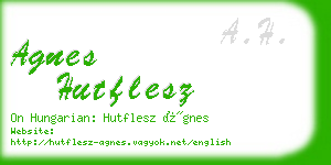 agnes hutflesz business card